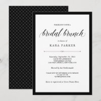 Eleganter Couturen| Schwarzweiss-BrautBrunch