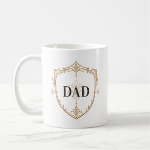 Eleganter Dad-Schutzschild Vatertags-Tasse Kaffeetasse