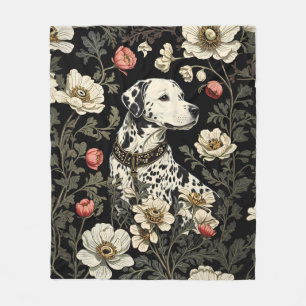 Eleganter Dalmatiner William Morris Inspiriert Fleecedecke