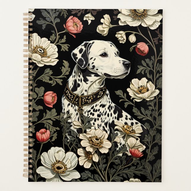 Eleganter Dalmatiner William Morris Inspiriert Planer (Vorderseite)