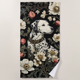 Eleganter Dalmatiner William Morris Inspiriert Strandtuch