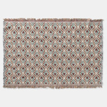 Eleganter Damast-Stil - aquamarin und braun