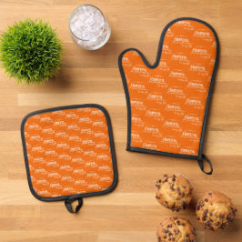 Eleganter dankbarer Erntedank Herbstorn Ofenhandschuh & Topflappen-Set