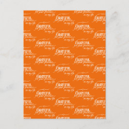 Eleganter dankbarer Erntedank Herbstorn Postkarte