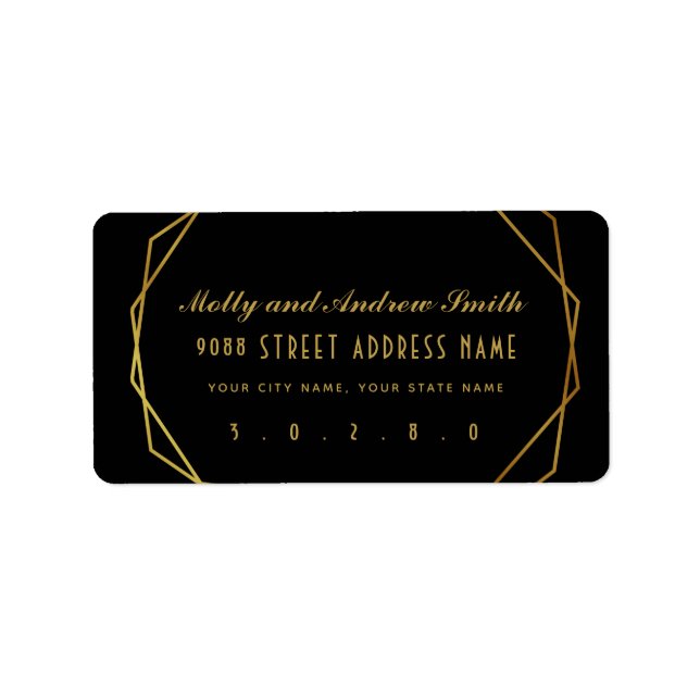 Eleganter Deko-Adressetikett Party/Hochzeit Adressaufkleber (Vorne)