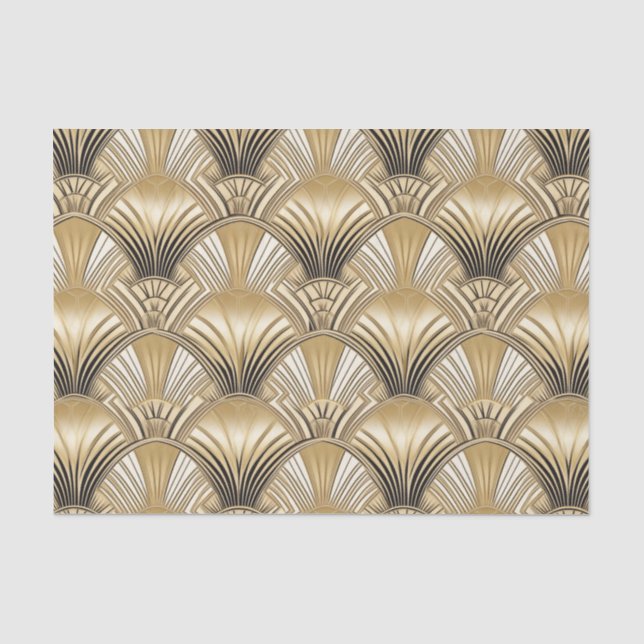 Eleganter Deko aus Goldkunst Seidenpapier (Vorderseite)