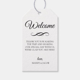 Eleganter Deko Blüh Wedding Welcome Bag Geschenkanhänger