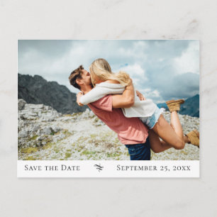 Eleganter Deko Blüht Foto Save the Date Ankündigungspostkarte