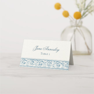 Eleganter dekorativer Barockkalligraphie Name Platzkarte