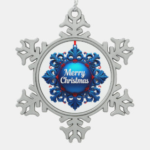 Eleganter dekorativer froher Weihnachts-Schmuck Schneeflocken Zinn-Ornament