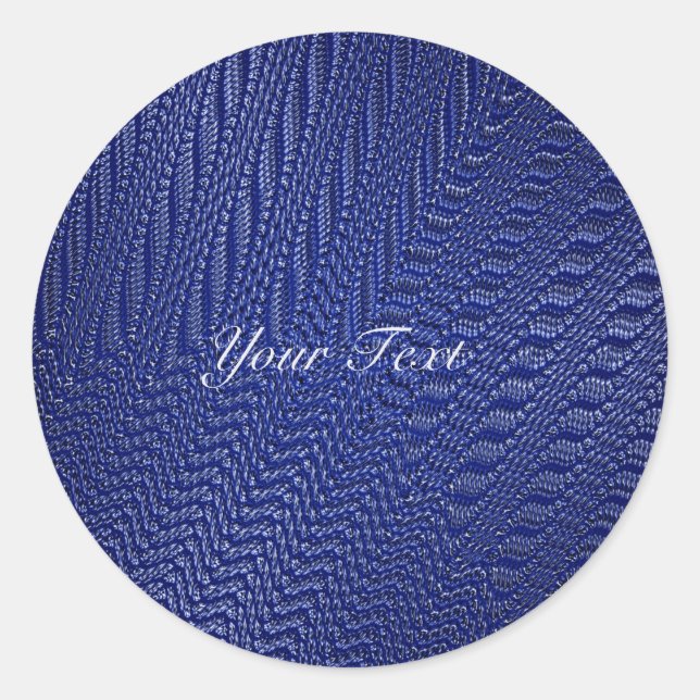 Eleganter dekorativer Navy Classic Round Sticker (Vorderseite)