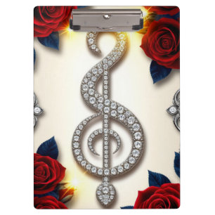 Eleganter Diamant-Schlüsselanhänger in Form eines  Klemmbrett