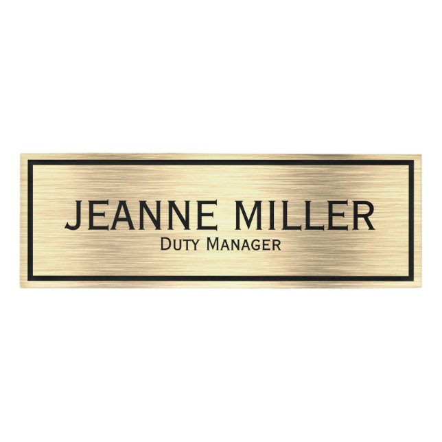 Eleganter Dienstleiter Namenschild (Vorderseite)