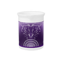 Eleganter digitaler Kalligraphie Porcelain Pitcher