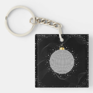 Eleganter Disco-Kugel-Weihnachtsschmuck Schlüsselanhänger