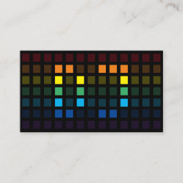 Eleganter DJ Regenbogenquadrat Musikgleichalizer V Visitenkarte