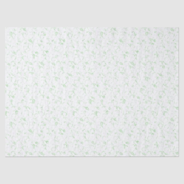 Eleganter Dollar Bill Green Filigree Minimal Ditsy Seidenpapier (Vorderseite)