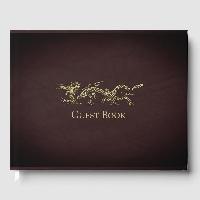 Eleganter Drache Gästebuch (Vorderseite)