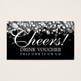 Eleganter Drink Voucher Silberleuchten