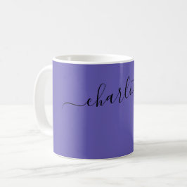 Eleganter Dunkel-Periwinkle-Farbname Personalisier Kaffeetasse