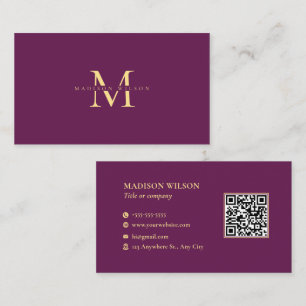 Eleganter Dunkelrosa Softgelb QR-Code mit benutzer Visitenkarte