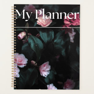 Eleganter dunkler botanischer Terminplaner Planer