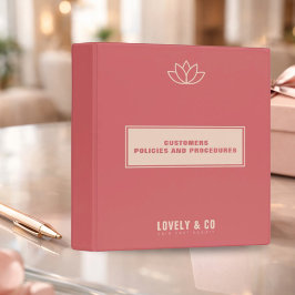 Eleganter Dusty Rose & Ivory Salon 2,5 Cm Ordner