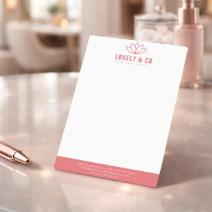 Eleganter Dusty Rose & Ivory Salon Schönheit Post-it Klebezettel
