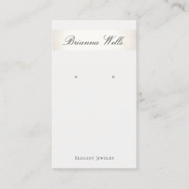Eleganter Earring Display Silver Strip Visitenkarte