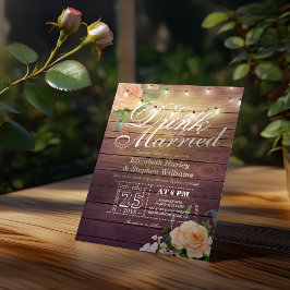 Eleganter EAT Drink & Be Verheiratet Hochzeiten Ei Einladung