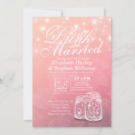 Eleganter EAT Drink & Be Verheiratet Hochzeiten Ei Einladung