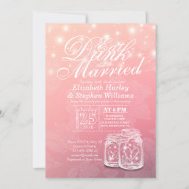 Eleganter EAT Drink & Be Verheiratet Hochzeiten Ei Einladung