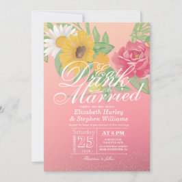 Eleganter EAT Drink & Be Verheiratet Hochzeiten Ei Einladung