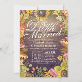 Eleganter EAT Drink & Be Verheiratet Hochzeiten Ei Einladung
