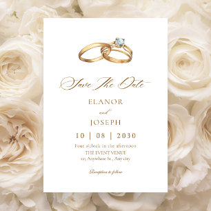 Eleganter Ehering  Save The Date