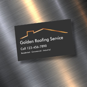Eleganter einfacher Dachdecker-Service Geschäftska Magnetische Visitenkarte