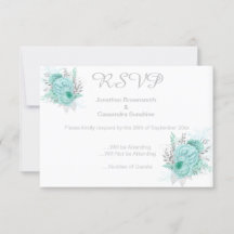 ELEGANTER EINFACHER FLORALER AQUA GLITZER UAWG