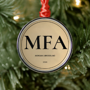 Eleganter, einfacher Gold-MFA-Abschluss Ornament Aus Metall