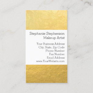 Eleganter einfacher Hintergrund mit Goldfolieeffek Visitenkarte