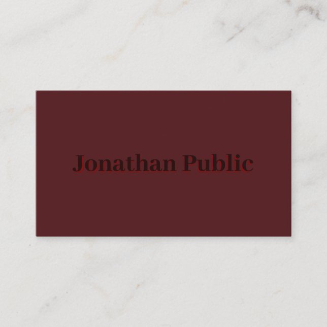 Eleganter einfacher Imitat Gold Text Scannable QR  Visitenkarte (Vorderseite)