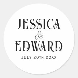 Eleganter einfacher, moderner Minimaler Script-Fot Runder Aufkleber