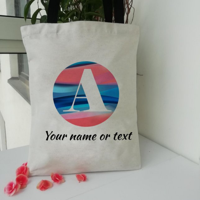 Eleganter einfacher Monogramm-Tote mit Buchstabe A Tasche (Von Creator hochgeladen)