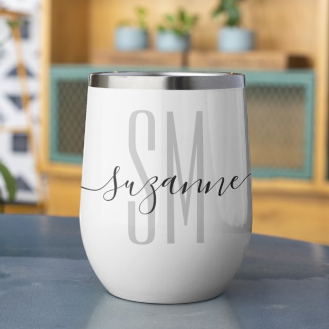 Eleganter einfacher Monogrammname Personalisiert (Von Creator hochgeladen)
