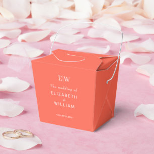 Eleganter einfacher Neon Flare mit Monogram Weddin Geschenkschachtel