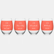 Eleganter einfacher Neon Flare mit Monogram Weddin