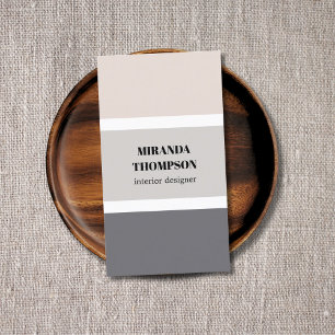 Eleganter, einfacher Pastellstreifen - Innenarchit Visitenkarte