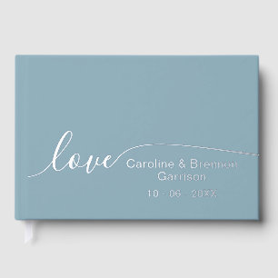 Eleganter, einzigartiger Couple Name Liebe Text Go Gästebuch