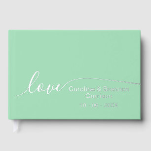 Eleganter, einzigartiger Couple Name Liebe Text Go Gästebuch