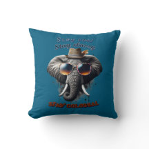 Eleganter Elefant: Urbanes Cool-Wurfkissen
