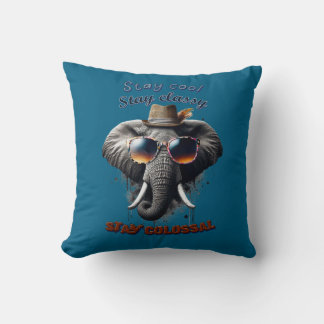 Eleganter Elefant: Urbanes Cool-Wurfkissen Kissen